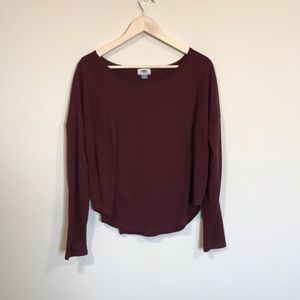 Old Navy Maroon Long Sleeve Shirt